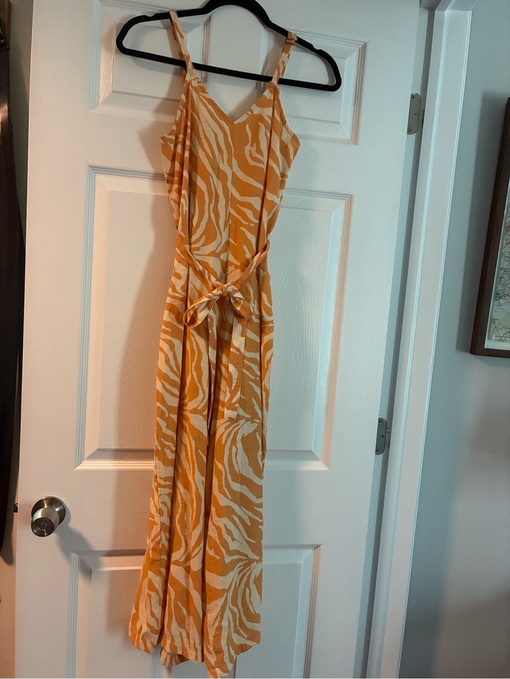 Jessica Simpson Peach and White Printed Jumpsuit XS